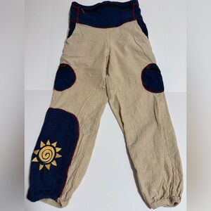 Stonewash Handmade Casual Travel Trousers Made in Nepal Boho Celestial Hippie